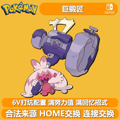 小锻匠巨锻匠 NSwitch2宝可梦ZA头目闪光 朱紫6V闪光精灵定制交换