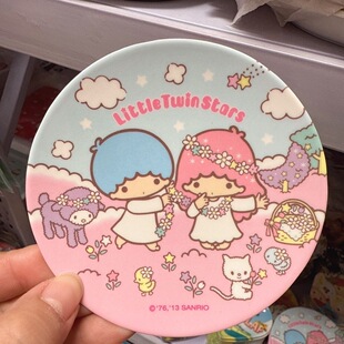 双子星 mini版 jue版 日单 超小盘 超可爱密胺点心碟