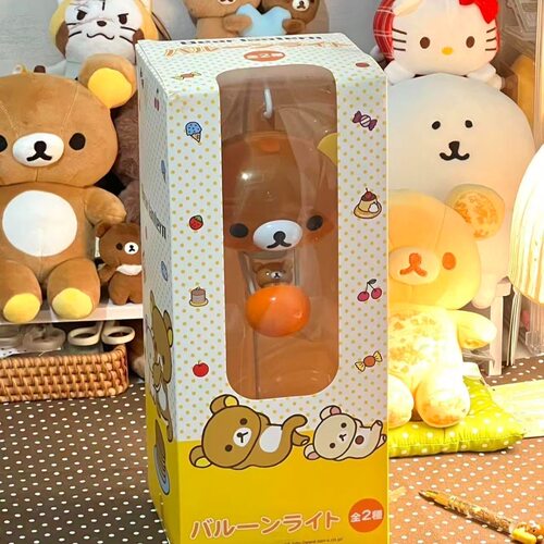日本中古风sanx森林熊小夜灯轻松熊气球灯暖光装饰灯