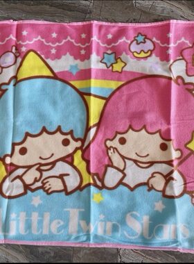 薄款 有瑕疵 看详情再拍 出口纯原日本美小兔双子 便携小绒毯