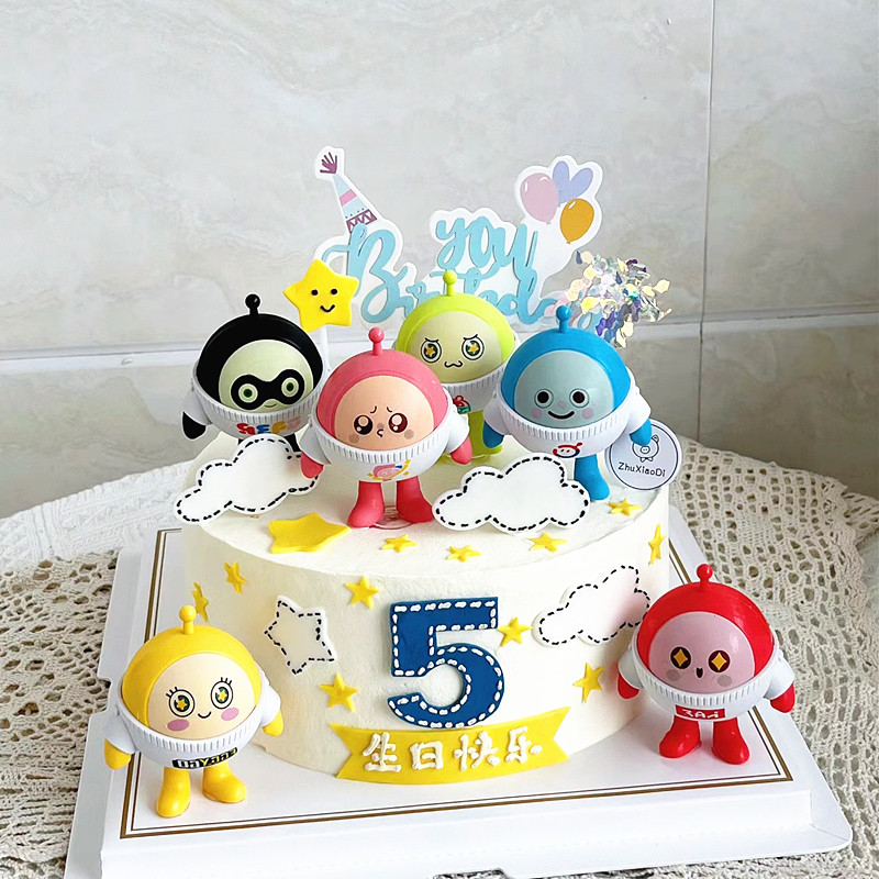 网红卡通蛋仔派对蛋糕装饰摆件可爱公仔儿童生日甜品摆件男孩女孩,节庆用品/礼品,蛋糕/烘焙装饰用品,淘宝优惠券,粉丝福利购,淘宝优惠卷