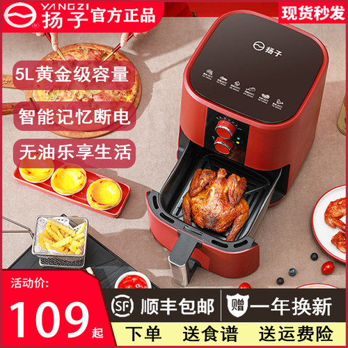 杨子空气炸锅价格 杨子空气炸锅图片 星期三