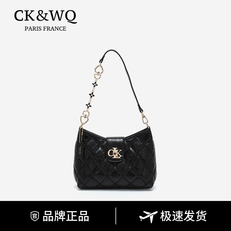 小CK&WQ官网正品包包女式2026新款高级感腋下包小香风手提包轻奢