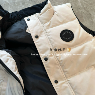 羽绒百搭休闲立领马甲外套 保暖刺绣短款 BREAD定制面料 25K秋冬