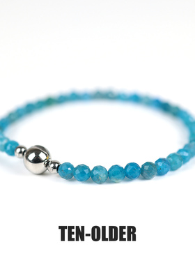 天然蓝磷辉手链浓郁深蓝显白气质女小米珠手串磁吸扣不掉色易佩戴