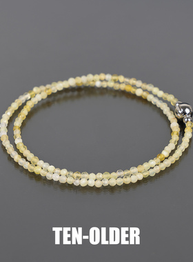 天然黄澳宝项链时尚通勤国风锁骨链钛钢不掉色小众设计磁扣choker