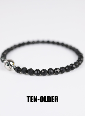 极简天然黑曜石补水手链极细