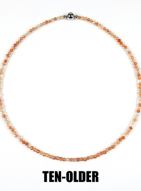 天然金太阳石磁吸扣项链