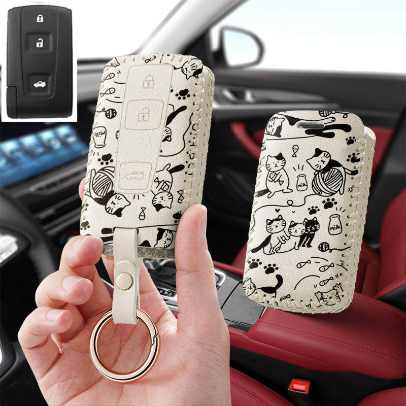 适用丰田皇冠十二06普锐斯08老款12代07汽车钥匙套14包13壳扣女男