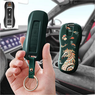 适用于保时捷钥匙壳718卡宴Macan帕拉梅拉Taycan扣panamera包911D