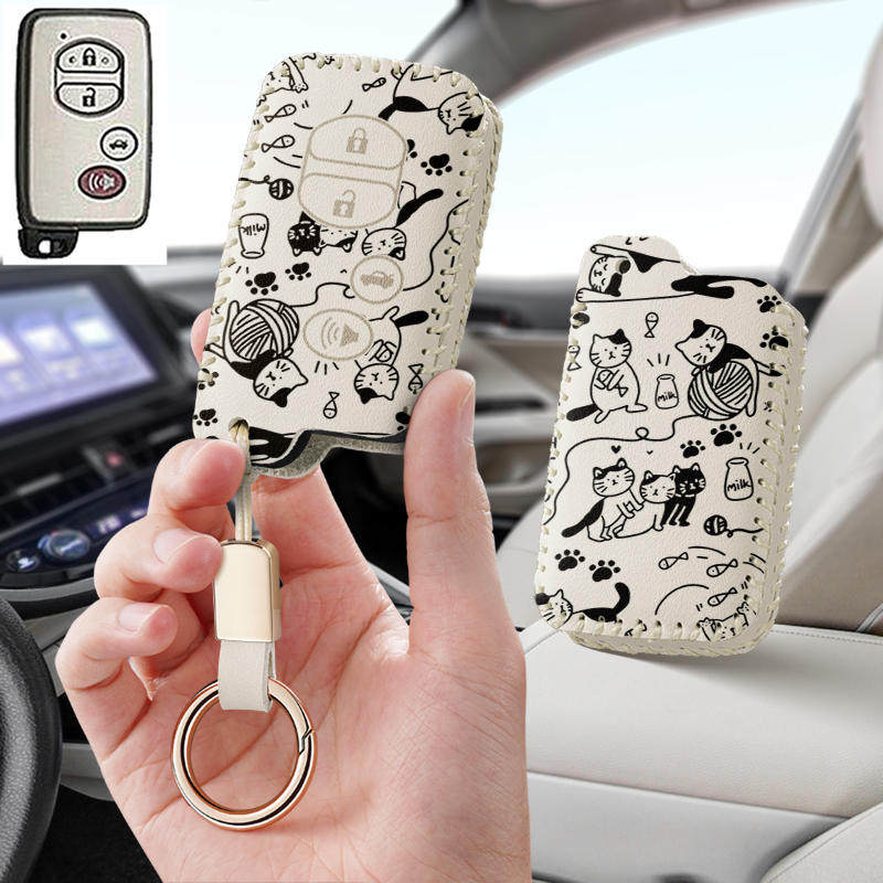 适用丰田老款凯美瑞09汉兰达10普锐斯86锐志汽车钥匙套包壳扣女11