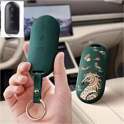 适用AITO华为问界m5卡片ev汽车钥匙套m7保护套M9全包M8壳扣女高级