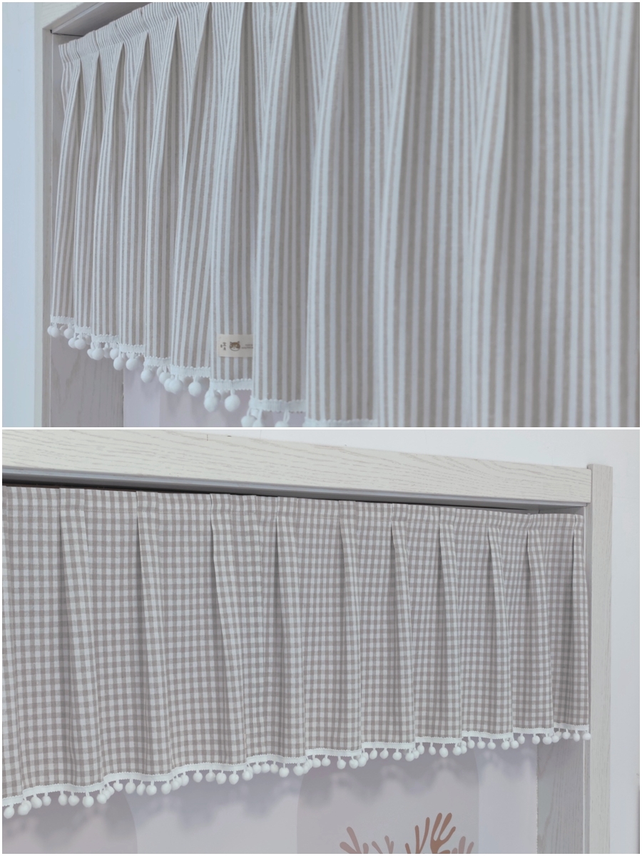 日系透气棉麻多用免打孔半帘精选