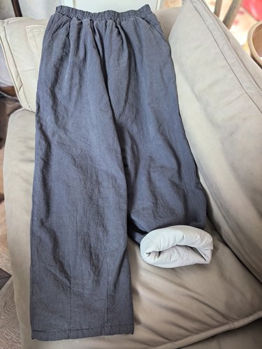 巨保暖 深冬特厚棉裤2025新款麻棉裤子女萝卜裤冬季休闲裤