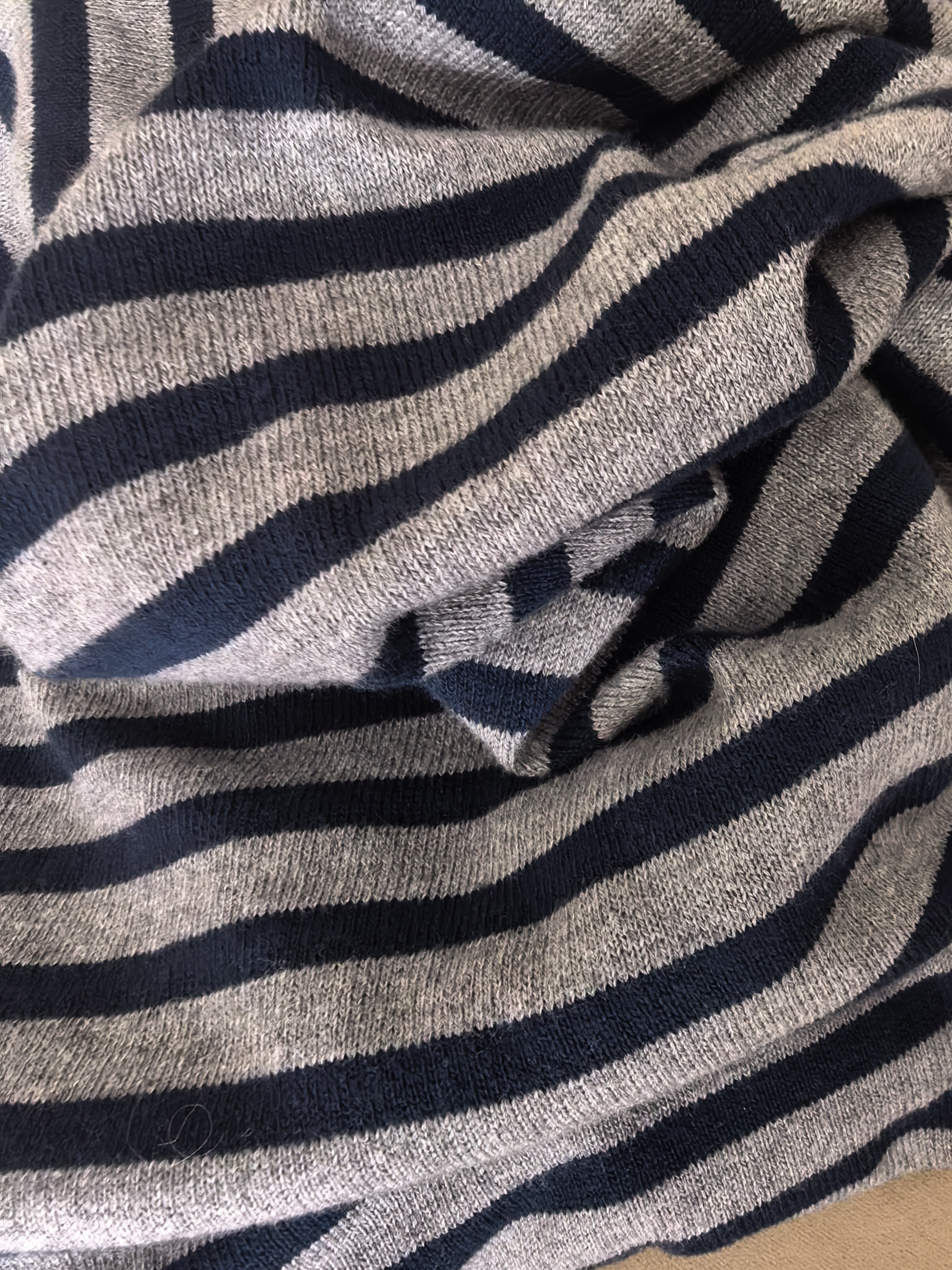 100%长绒棉针织条纹上衣打底条纹针织柔软舒适棉T恤