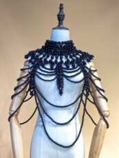 Украшение на воротник 时尚法式高级感婚纱礼服女披肩复古手工仿珍珠大项链奢华配饰减龄