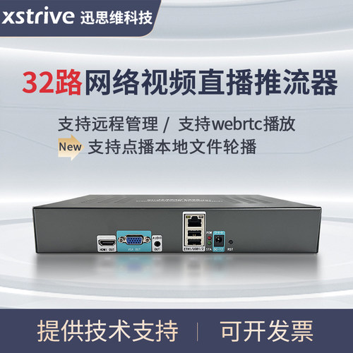 webrtc超低延迟推流器迅思维视频