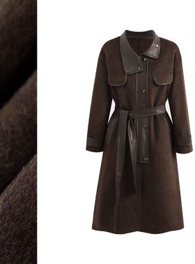 【新KAIROS.澳毛CK】复古英伦风高级羊毛大衣秋冬长款大衣20268