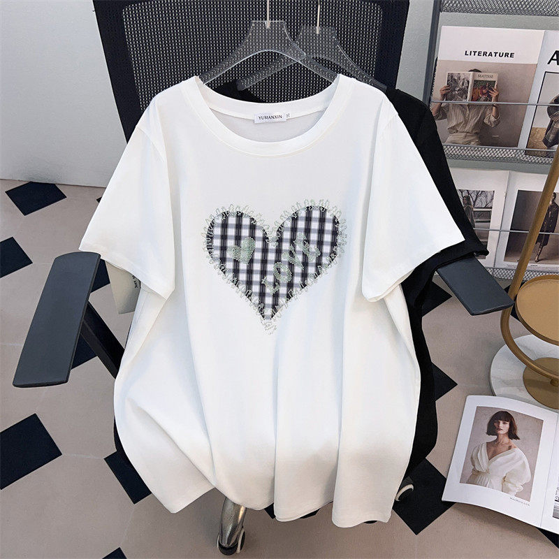 胸围170夏女装胖MM400斤350斤300大码短袖T恤遮肉韩显瘦宽松上衣