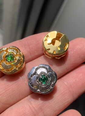 千族银绿玛瑙山茶花纽扣帽新品button cover clasp衫钮扣装配饰