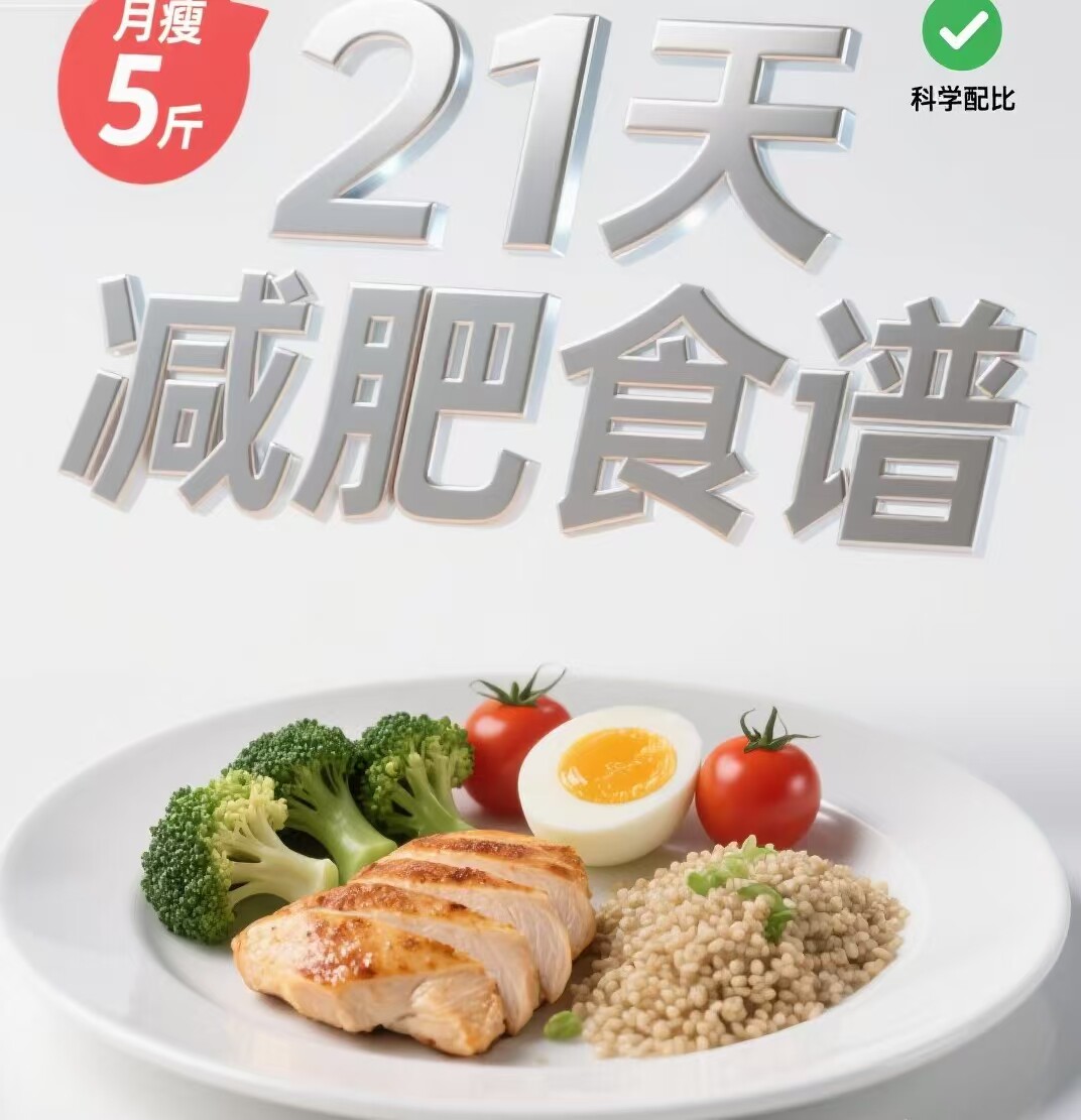 21天减肥食谱电子版一日三餐指导健康瘦身教程