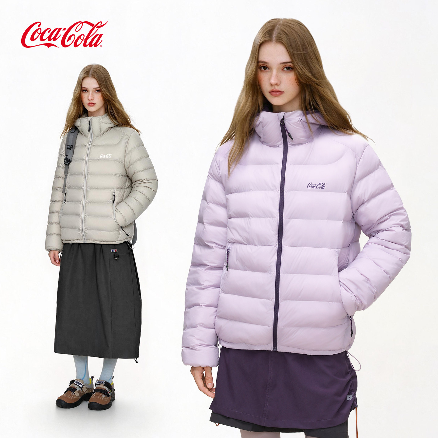 Coca-Cola/可口可乐冬季棉服外套女保暖排骨服2026新款秋冬棉袄