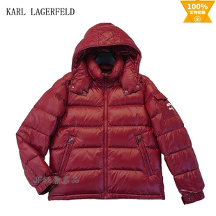 LAGERFELD 时尚 2025秋冬新款 加厚保暖 简约 立领连帽羽绒服 KARL