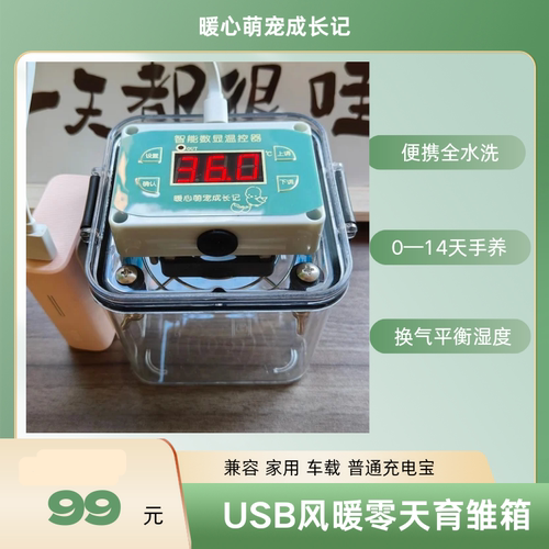 充电宝USB 超便携迷你育雏箱零天鹦鹉手养鸟