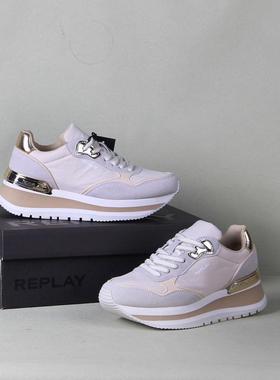 意大利REPLAY瑞普乐男女情侣款厚底防滑时尚休闲鞋