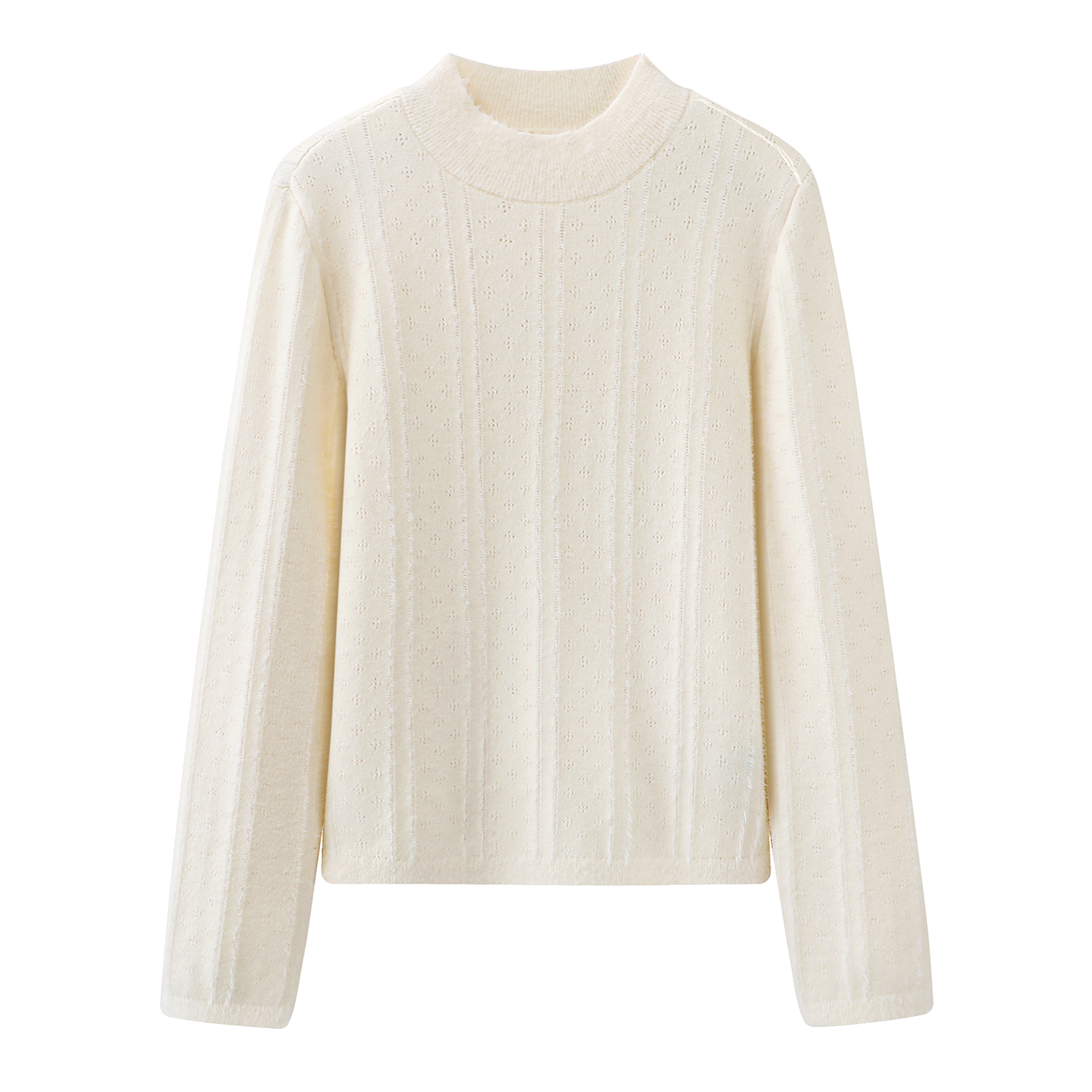 阔系の毛绒软糯毛衣半高领打底针织衫女2025秋冬新款内搭长袖上衣