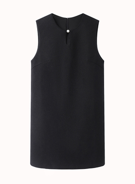 高级感小香风背心裙女2024秋冬新款小个子气质叠穿显瘦无袖连衣裙