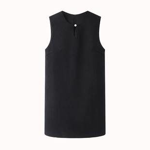 高级感小香风背心裙女2024秋冬新款小个子气质叠穿显瘦无袖连衣裙