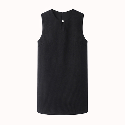 高级感小香风背心裙女2024秋冬新款小个子气质叠穿显瘦无袖连衣裙