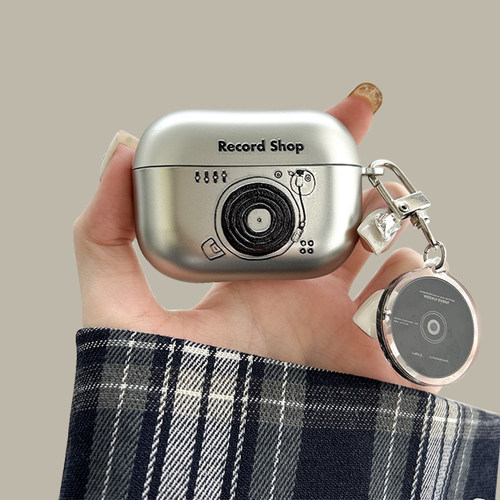 简画cd机airpodspro3保护套适用苹果蓝牙耳机壳2代银色3代硅胶pro2个性创意复古潮牌男女第二代防摔4代新款软