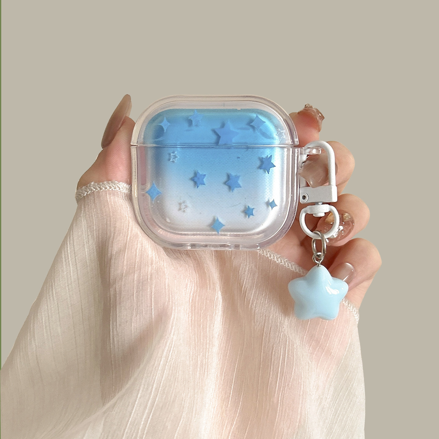渐变蓝星星airpods4保护套