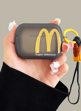 m金门airpodspro2保护套适用苹果蓝牙耳机壳2代磨砂黑色3代硅胶pro潮酷男女1代套全包防摔新款欧美简约高级感