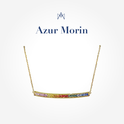 Azur Morin/彩色宝石项链/18K黄-封面