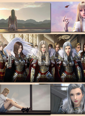 雄兵连鼠标垫超大号天使彦鹤熙蔷薇凉冰莫甘娜蕾娜琪琳定制书桌垫