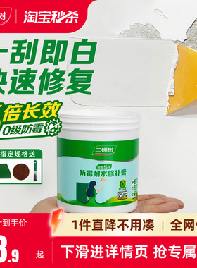 三棵树补墙膏防水墙面修补膏白色腻子粉家用内墙乳胶漆墙壁修复潮
