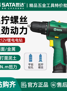 世达电钻小充电电动钻手持多功能锂电螺丝刀迷你12V手钻家用05806