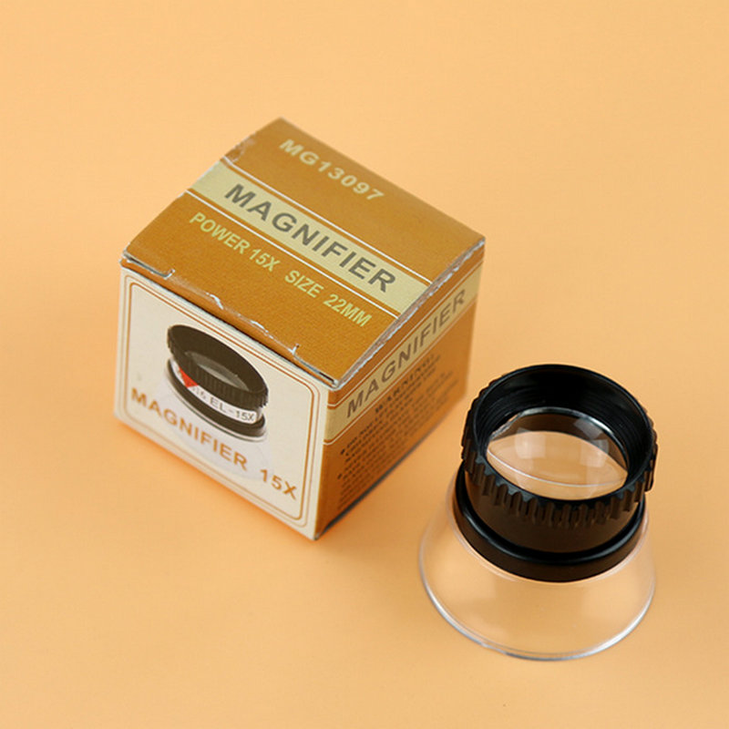 圆筒眼罩式放大镜便携高清15倍电子电器钟表维修检验扩大工具包邮