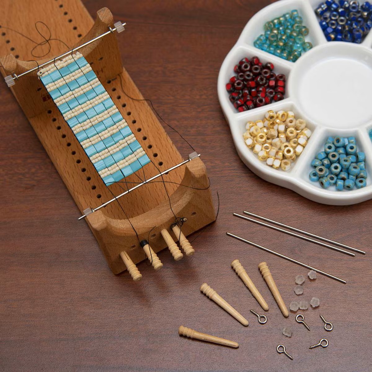 beadsmith美国进口小号木制织珠机不用抽线织珠神器DIY手工工具