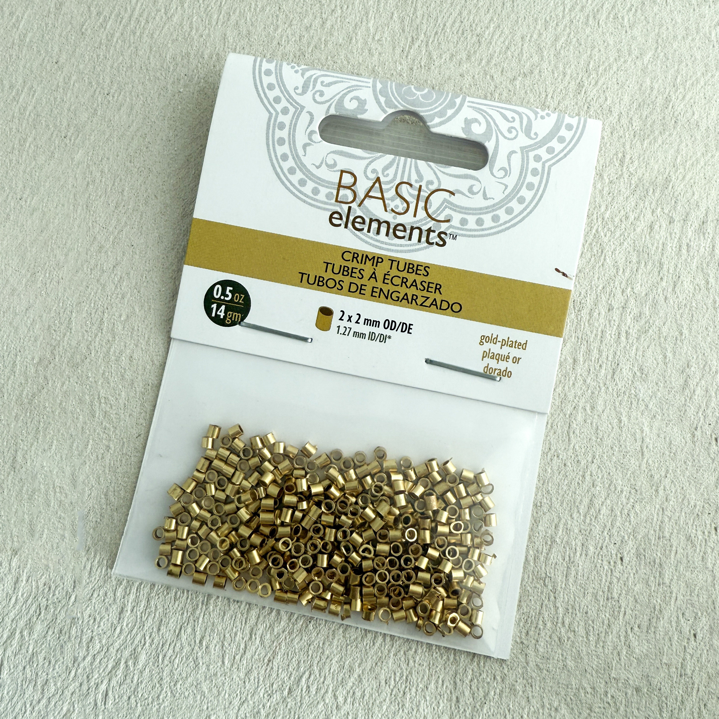 美国进口Beadsmith镀金镀银黑色2mm定位珠DIY材料配件工具材料