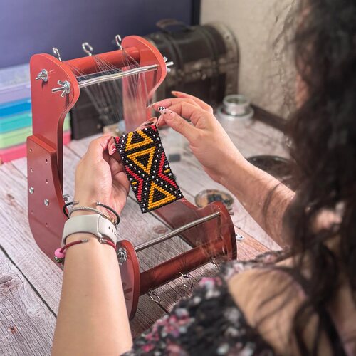 很好用的织珠机不用弯腰省力