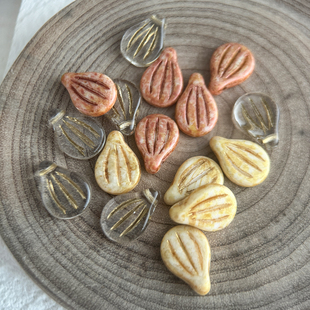 捷克珠玻璃珠刻面PIP珠洋葱花瓣珠DIY手工饰品材料配件散珠