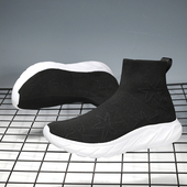 高帮袜子鞋 鞋 男女款 工作上班休闲黑色情侣款 飞织运动鞋 26春夏新款