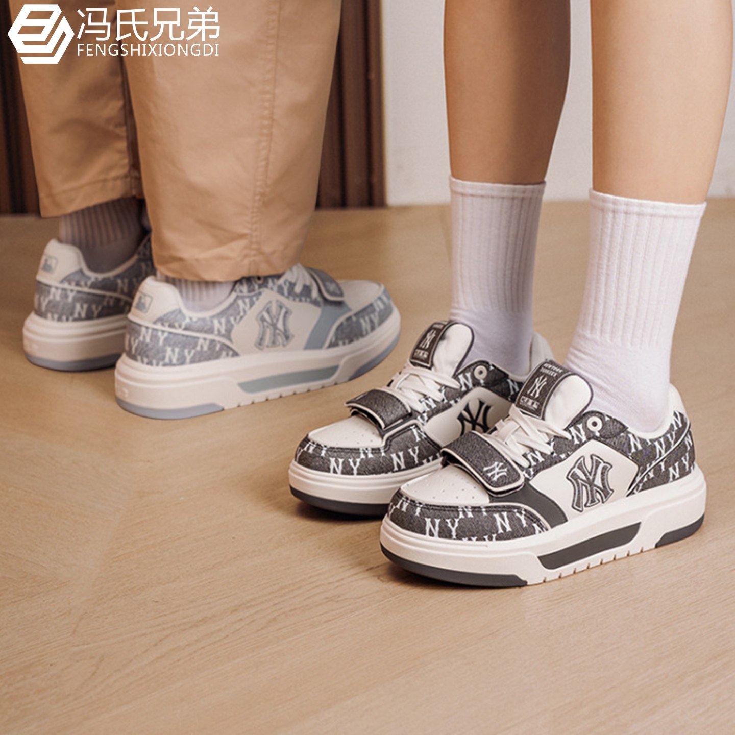 MLB26年春季新品男女休闲时尚运动NY满印老花厚底学长鞋3ASXM026N,运动鞋new,运动休闲鞋,淘宝优惠券,粉丝福利购,淘宝优惠卷