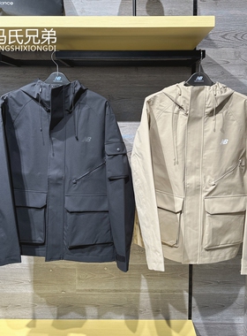 New Balance NB25年春男女连帽防风保暖工装梭织运动外套AMJ51325