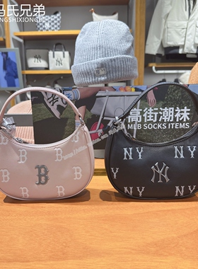 MLB 26年春季女子时尚复古NY老花满印斜挎包手提单肩包3ACRMM16N