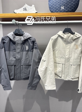 MLB 25年秋季女士时尚休闲连帽防风防泼水工装夹克外套3FWJB0154